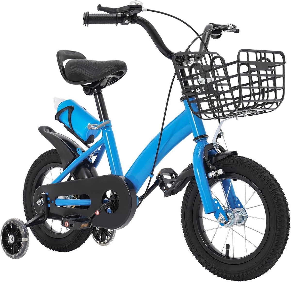 Blauwe 12 Inch Kinderfiets met Zijwieltjes voor Jongens en Meisjes (2-5 Jaar) Kinderfiets kopen online