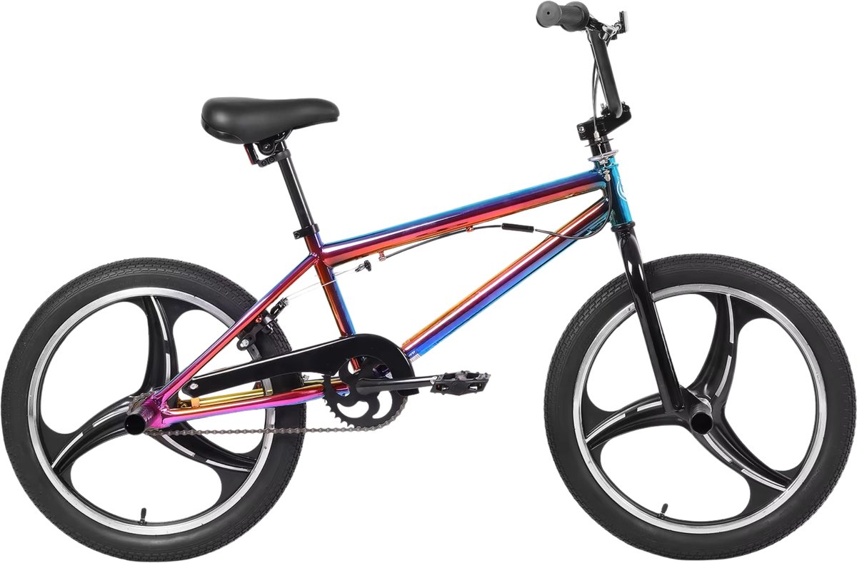 BMX-fiets – Voor jongens en meisjes van 5-12 jaar – 360 graden rotor Freestyle, 4 haringen, Single Speed – Mix colors, 51 cm Kinderfiets kopen online