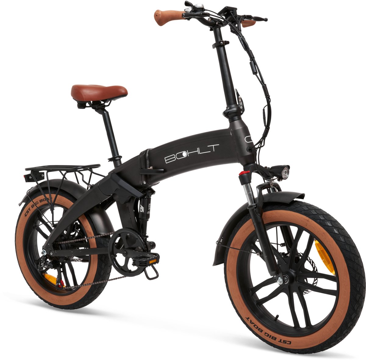 bohlt f20 elektrische vouwfiets zwart met bruin