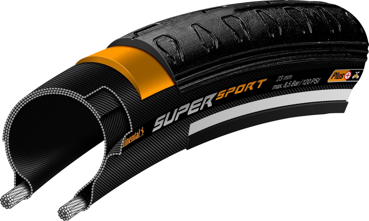 Buitenband Continental SuperSport Plus 28 x 1.00 / 25-622 - zwart Fiets kopen online