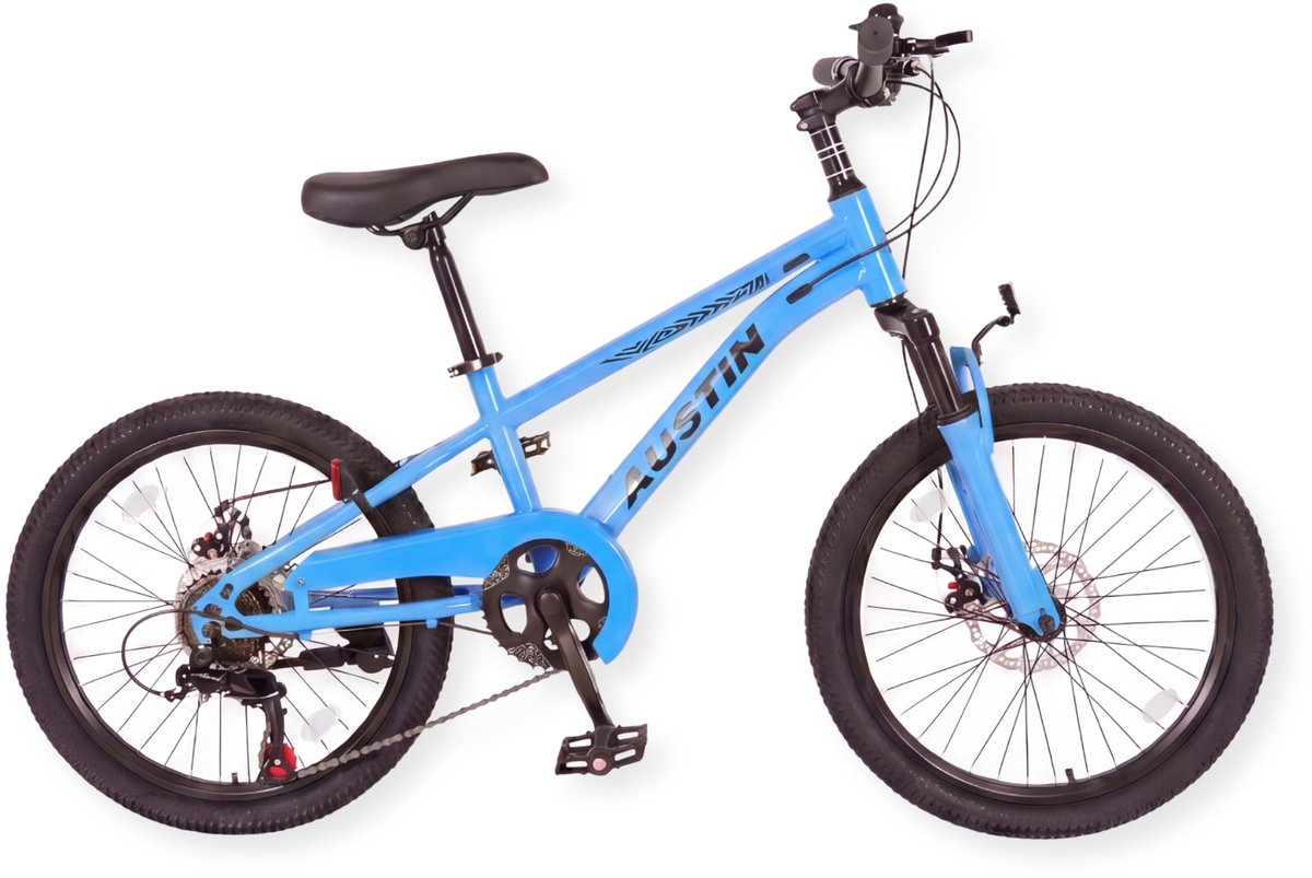 Buxibo - Fiets Austin - Kinder Mountainbike - Stalen Frame - 20 Inch - Blauw Kinderfiets kopen online