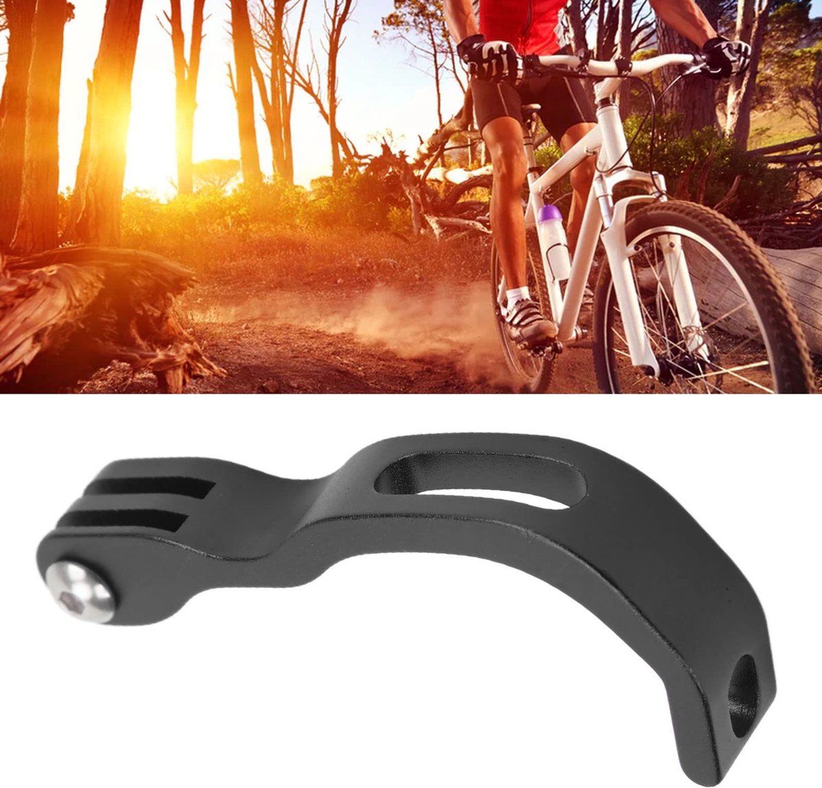 Byshayne- Fietskoplamphouder Aluminiumlegering - Universele Bevestiging - Antislip - Lichtgewicht - Slijtvast - Compatibel met CATEYE/Ace/DOP - Fietslichtstandaard Fiets kopen online
