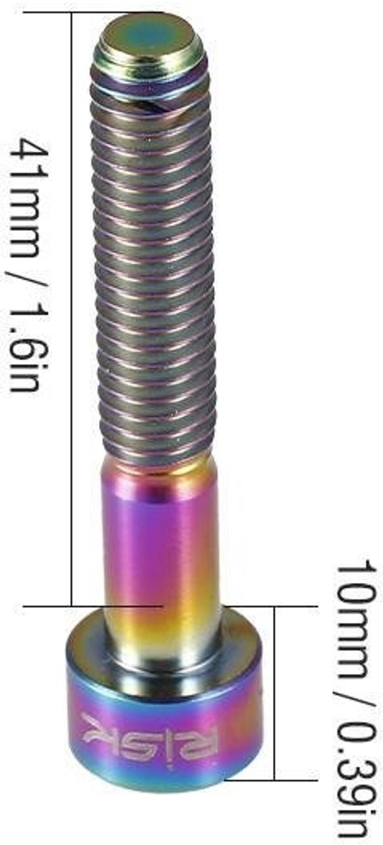 Byshayne- Titanium Bouten - 2 Stuks M6 - Fiets Stem Bouten - Schroefdraad Bout - Duurzaam - Antiroest Coating - 4 Maten beschikbaar - Fiets Schroeven Fiets kopen online