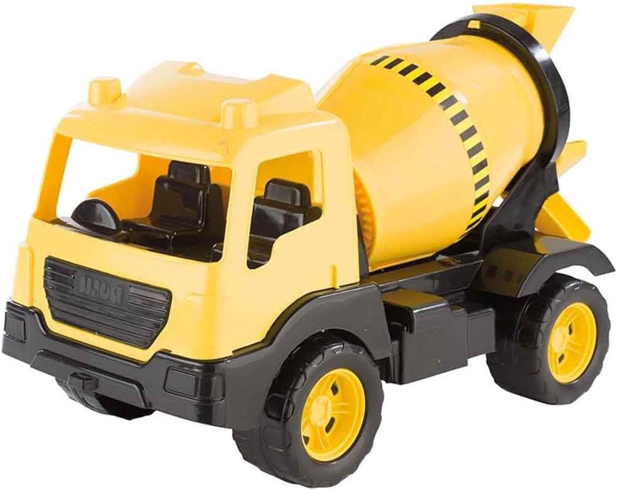 Cement Mixer Truck - Bouwvoertuig Speelgoed - Kinderen Spelen - Handmatig Draaiende Trommel - 42x24x19 cm - Geel Speelgoedkruiwagen kopen online