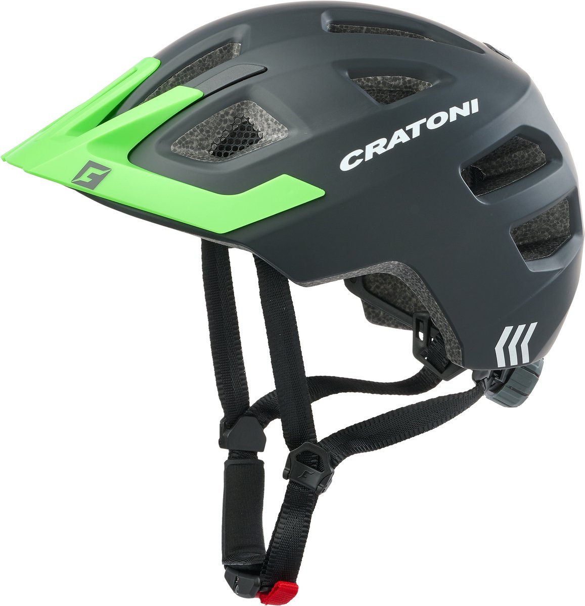 Children's Helmet Cratoni Maxster Pro Black/neongreen Matt - S/M (51-56cm) Fiets kopen online