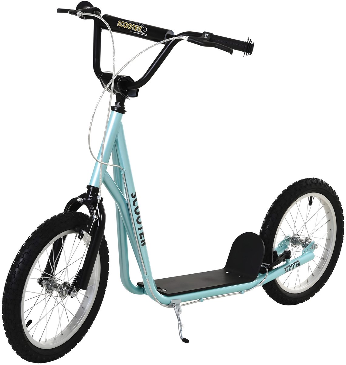 city scooter met verstelbaar stuur step met dubbele wielen blauw