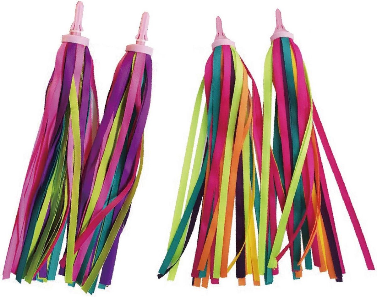Colorful Bicycle Streamers Girls Boys Children Bicycle Tassel Ribbon Handlebar Scooter Streamers 2 Pair 32 Bands Kinderfiets kopen online