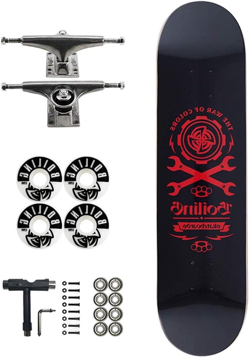 Compleet Skateboard - Beginners Board - Oefenen Vaardigheden - Dubbele Warp Dek - 79 x 20 cm - Niet gespecificeerd Skateonderdeel kopen online