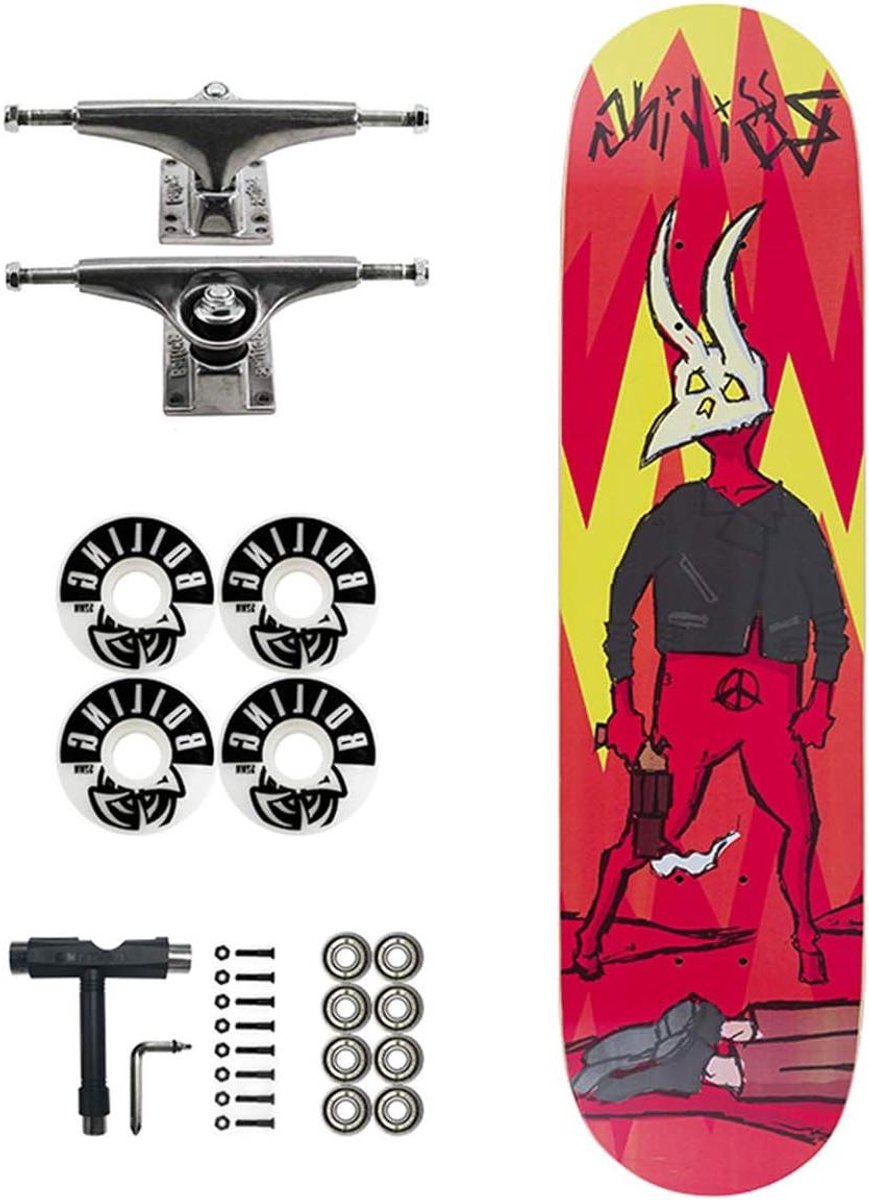 Compleet Skateboard - Beginnersboard - Balans Oefenen - 7 Lagen Esdoorn - 79 x 20 cm - Niet gespecificeerd Skateonderdeel kopen online