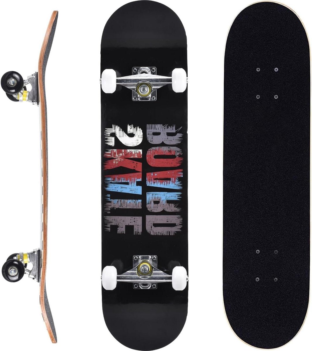 Compleet Skateboard - Beginnersboard - Straat Cruisen - 7 Lagen Esdoorn - 80 x 20 cm - Gekleurd Patroon Skateonderdeel kopen online