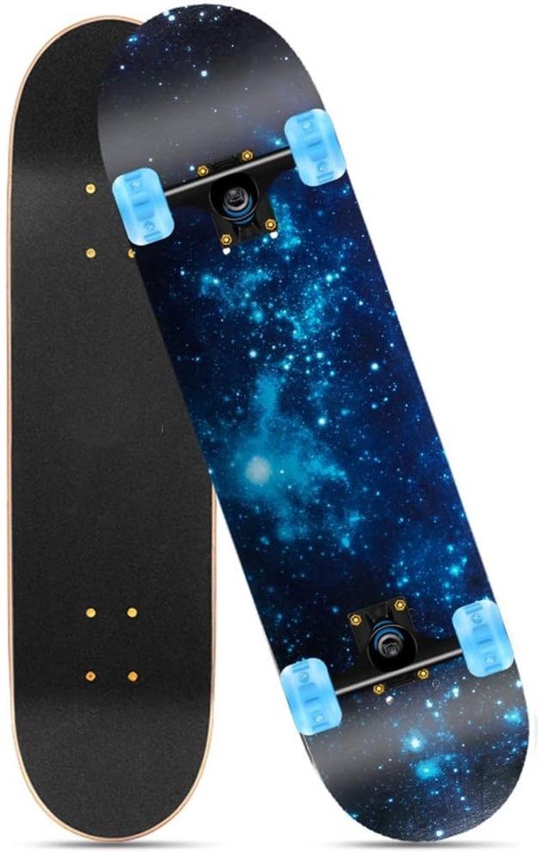 Compleet Skateboard - Longboard - Buiten Sporten - Kleurrijke Wielen - 7 Ply Dek - A Skateonderdeel kopen online