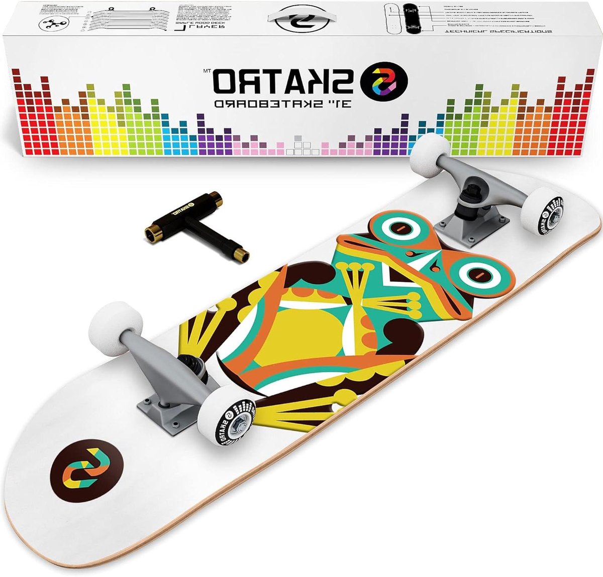 compleet skateboard skate board straat tricks gepatenteerde kleeftechnologie 31 inch lengte kikker