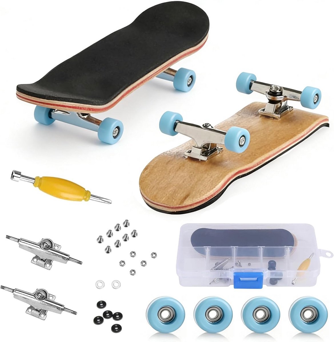 Compleet Vingerboard Set met 5-Laags Esdoorn Deck en Extra Onderdelen Skateonderdeel kopen online
