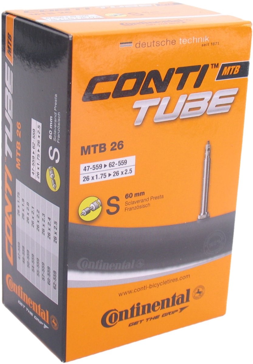 Continental Binnenband - 26 - MTB - ERTRO 62-559 - Prestaventiel Fiets kopen online
