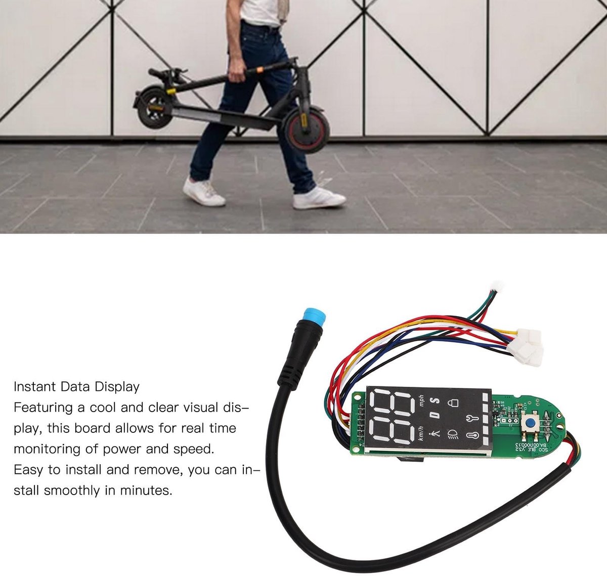 cosensi dailygoods dailygoody elektrische scooter dashboard vervangingsonderdeel groen waterdicht verbeter je rijervaring geschikt voor xiaomi pro 2 kwalit