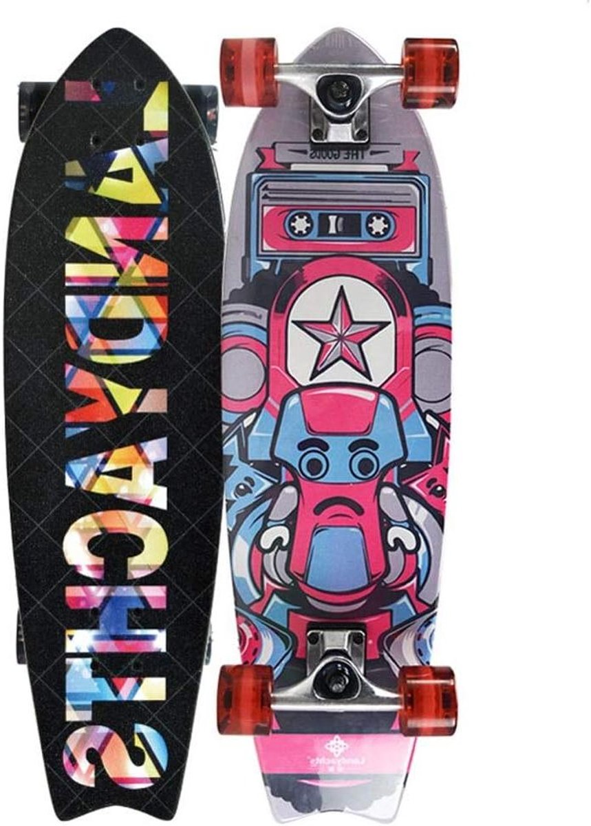 Cruiser Skateboard - Surfboard Skateboard - Buiten Sporten - 7-Laags Maple Dek - 30 Inch - Kleurrijk Patroon Skateonderdeel kopen online