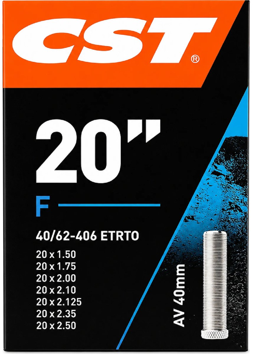 CST - Binnenband Fiets - Auto Ventiel - 40 mm -  20 x 1.50 - 2.50 Fietsband kopen online