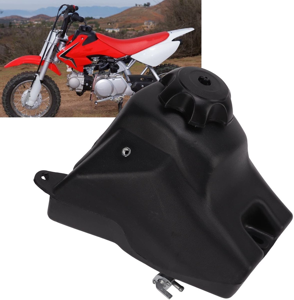 Dailygoods- Brandstoftank Vervanging - Compatibel voor XR50/CRF50 - Zwart - ABS Materiaal - Dirt Bike - Slijtvast en Duurzaam - Benzinetank Fiets kopen online