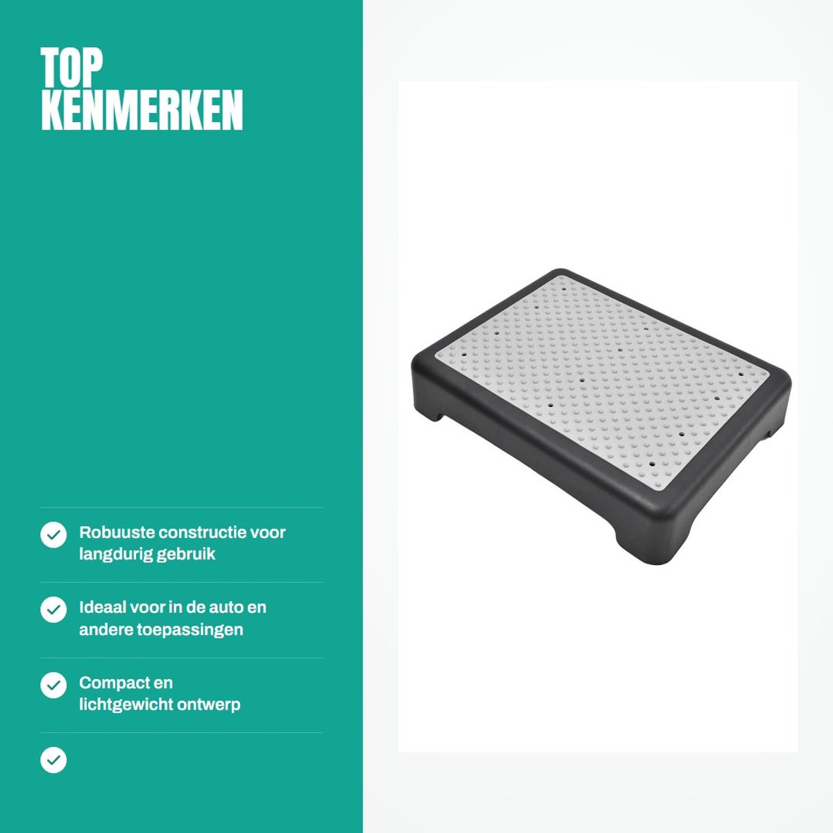 Dailygoods- Buitenstep Duurzaam - Opstapje Inklapbaar - Robuust Kunststof - Versterkte Ondersteuning - Stabiele Voeten - Tot 181,4 kg Belastbaar Step kopen online