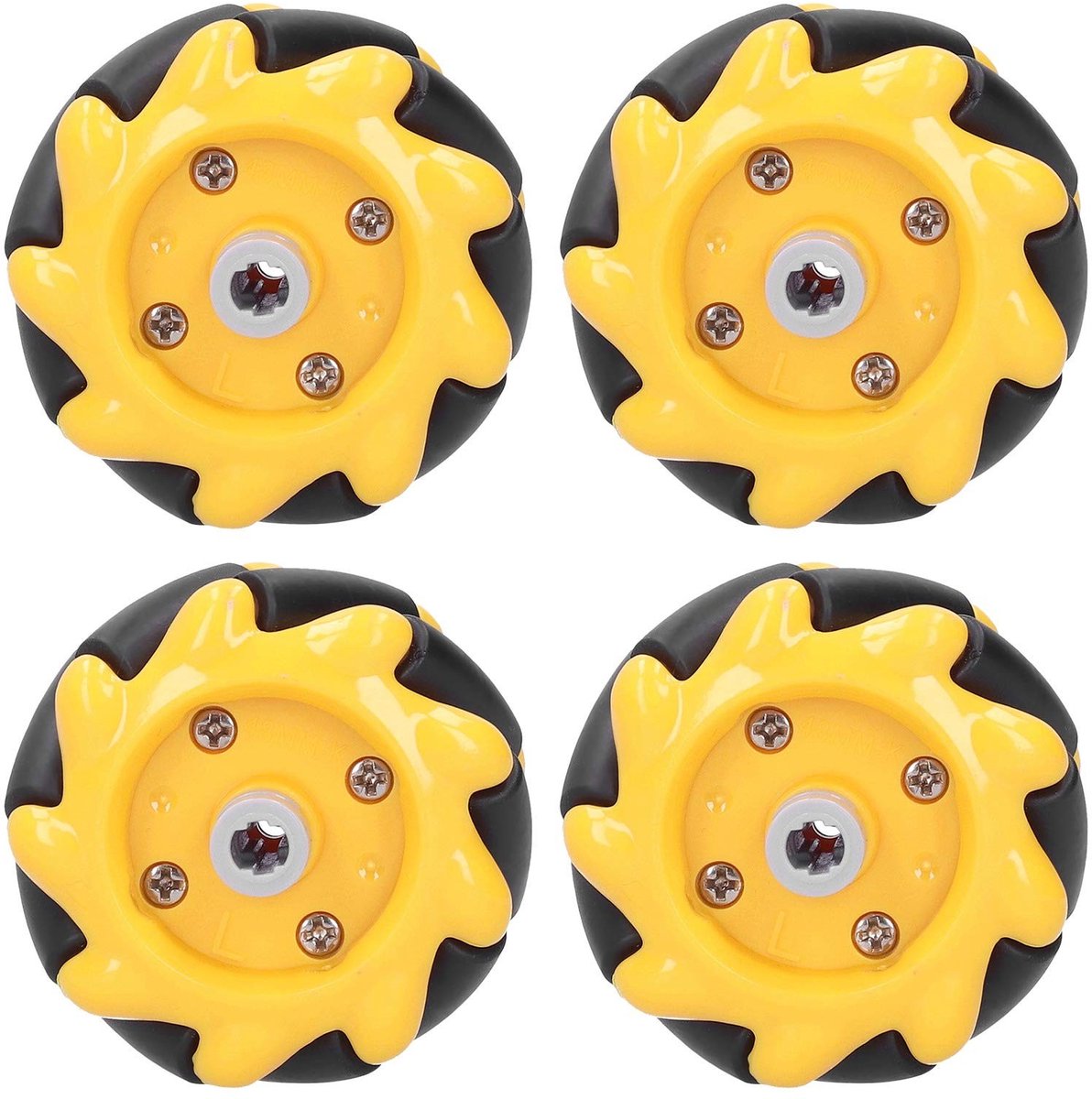 Dailygoods- Mecanum Wheel - ABS/Rubber - DIY Smart Auto Accessoires - Diameter 48mm - TT Koppeling - Set van 4 Wielen - Schokbestendig - Robotwielen Skateonderdeel kopen online