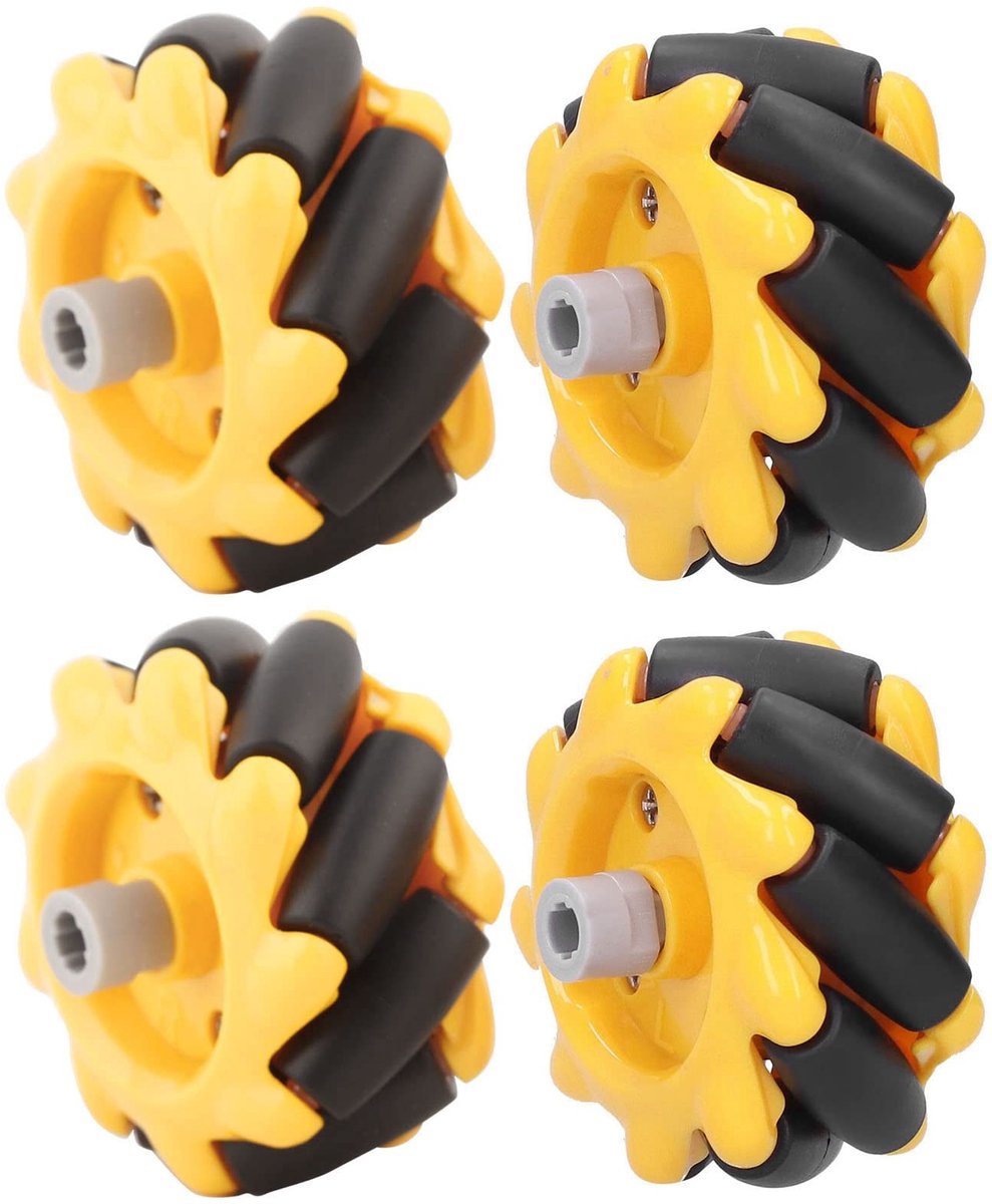 dailygoods mecanum wiel 48 mm omnidirectioneel wiel slimme autoaccessoires abs rubber koppelingstype tt 2 stuks robotwiel