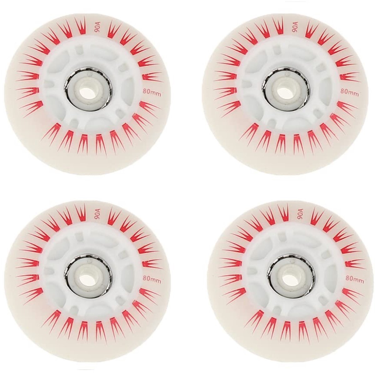 dailygoods set van 4 inline rolschaats wielen met led verlichting