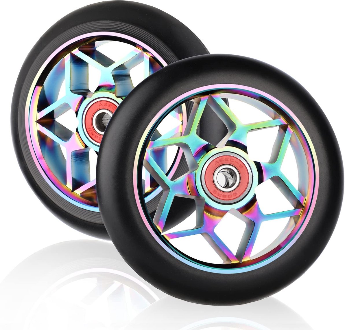dailygoods stunt reservewielen voor scooter 110 mm met kogellagers