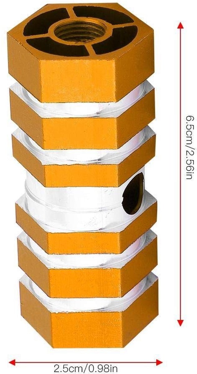 Dailygoody - Achteras Peg Fiets - BMX Voetsteunen - Lichtgewicht Aluminium - Goud - Duurzaam en Betrouwbaar - Geschikt voor Fietsen Fiets kopen online
