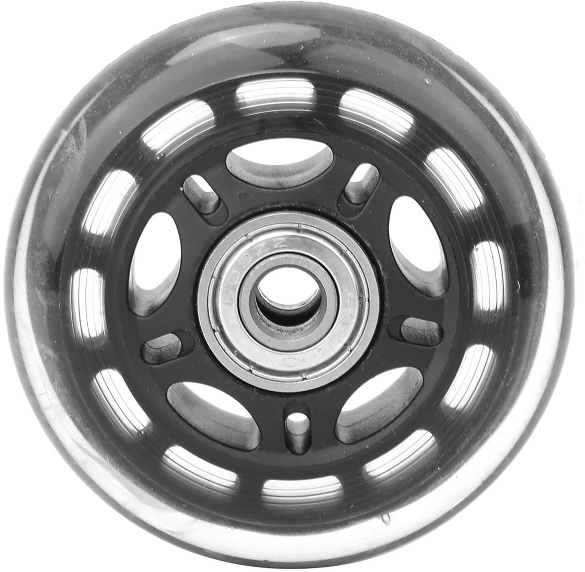 Dailygoody - Replacement 3-inch Wielen - Zwarte Transparante Wielen - Stille Functionaliteit - PU Materiaal - Voor Bagagekarren en Skateboards - Skateonderdeel kopen online