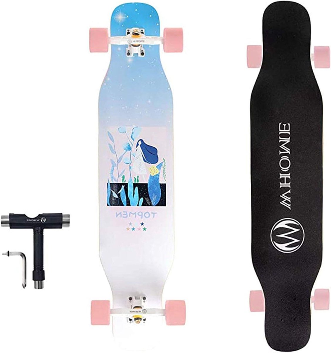 dancing longboard cruising skateboard freestyle tricks 8 laags esdoorn dek 42 inch style a