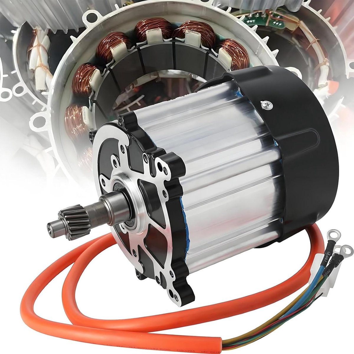 dc elektromotor driewielermotor hobby motor doe het zelf projecten borstelloos ontwerp 48v 72v 1500w zwart