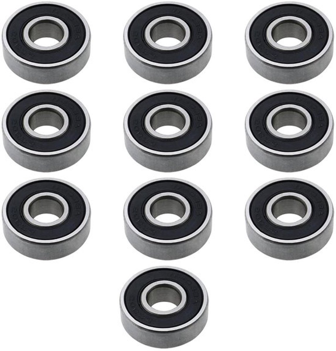 Diepe Groef Kogellagers - Skateboardlagers - ABEC-11 - Chroom Staal - 608RS - 10 stuks - 8x22x7mm - Dubbel Verzegeld - Geschikt voor Rolschaatsen Scooter Wielen 3D Printer. Skateonderdeel kopen online