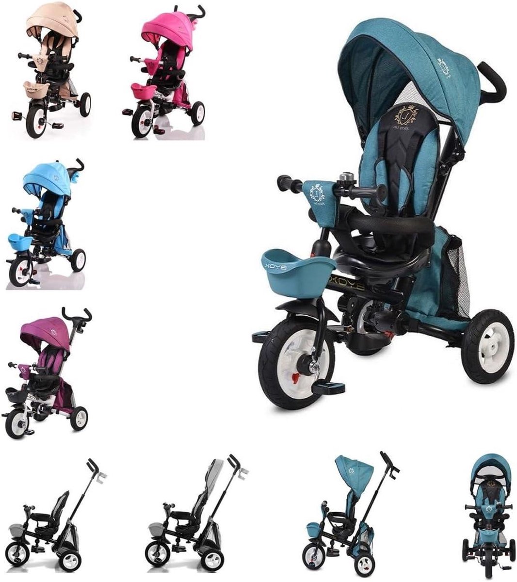 Driewieler - Kinderfiets - Buiten Spelen - Inklapbaar Ontwerp - 75 cm - Turquoise Driewieler kopen online