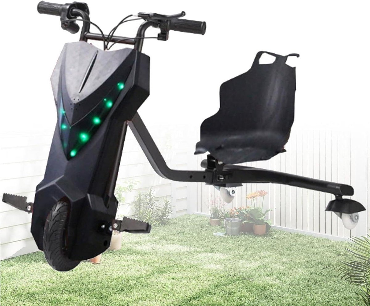 Drift Trike Kinderdrift Step,Step Voor Kinderen Vanaf 8 Jaar, Verstelbaar Design, Vergrote Voorwielen, Verstelbare Zitting, Achterwiel Met Verlichting, 6.5IN-E Kinderfiets kopen online