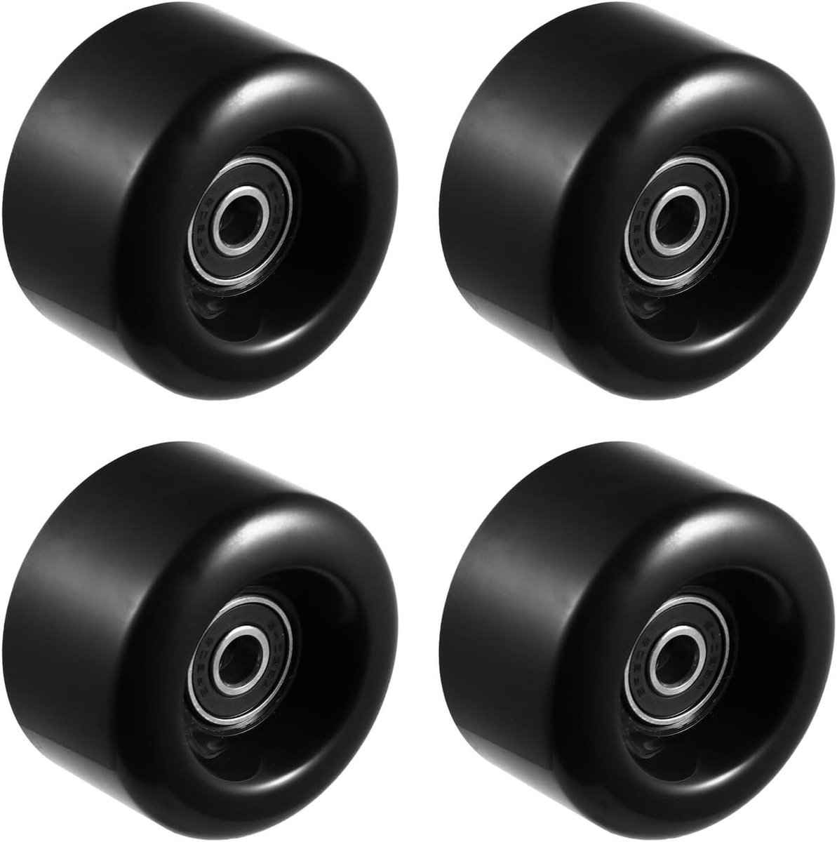 Dubbele Rij Wielen - Rolschaats Wielen - Rolschaatsen - Hoogelastisch PU - 5.8X3.3CM - Zwart Rolschaatsen kopen online