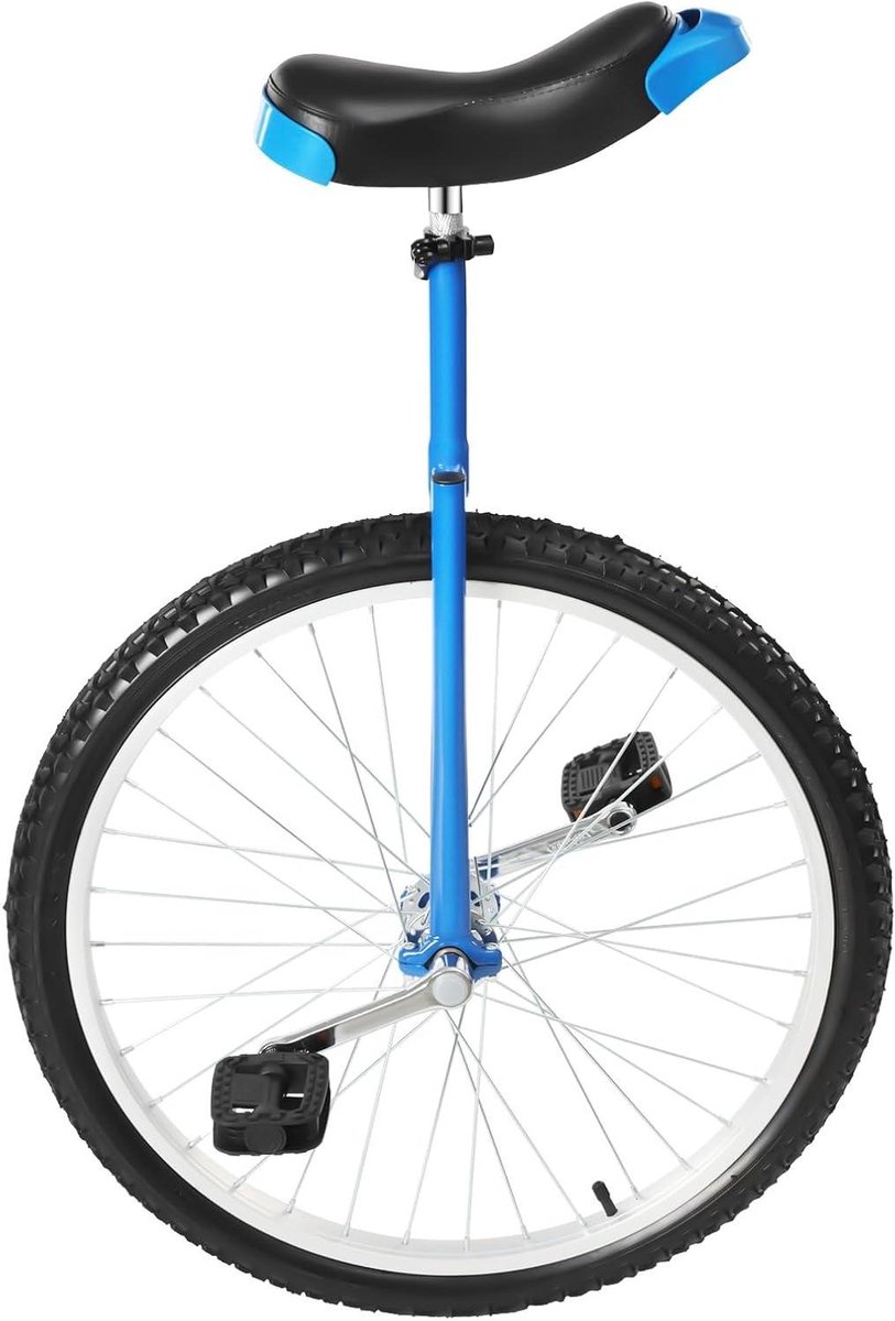 Eenwieler 24 inch - Monowiel Balansfiets - Fitness Balanstraining - In hoogte verstelbaar - 91-102 cm - Blauw Eenwieler kopen online