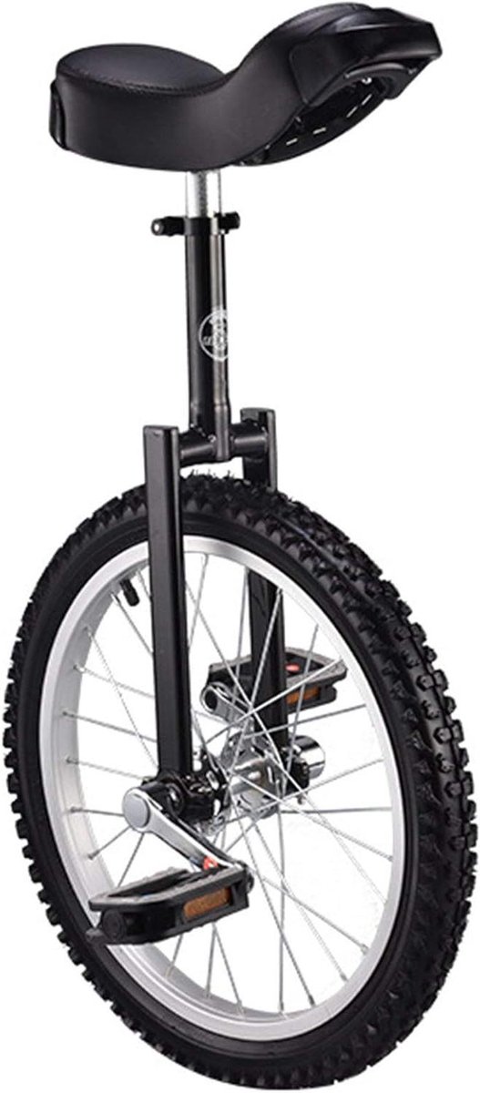 Eenwieler - Loopfiets - Buitensport - Antislip bergbanden - 18 inch - Zwart Eenwieler kopen online