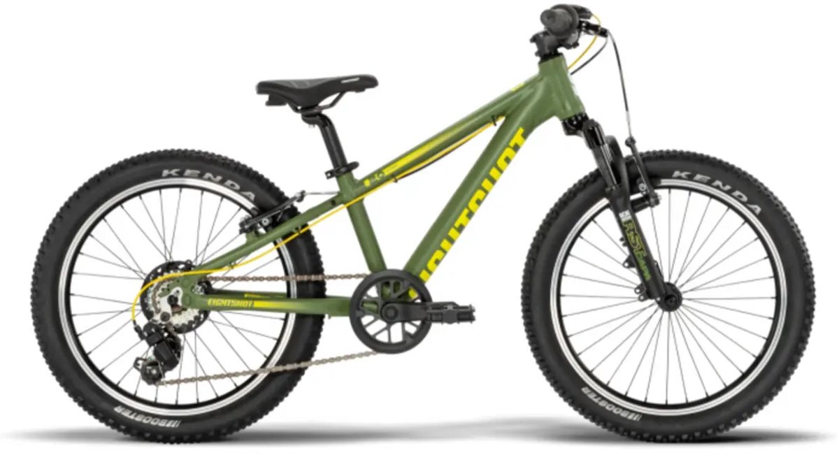 eightshot x coady kinder mountainbike 7 versnellingen 20 inch groen