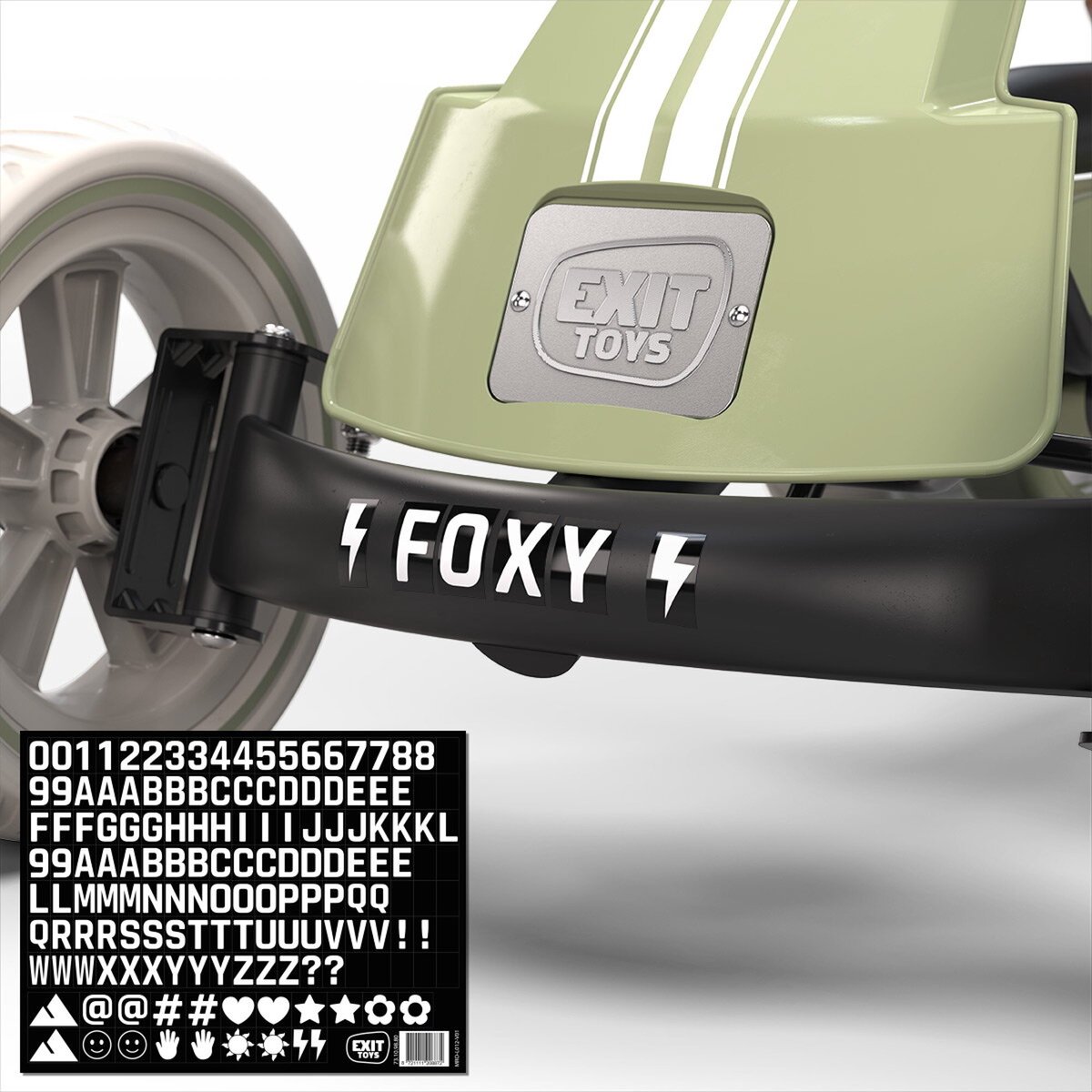 exit foxy skelter met aanhangwagen retro green