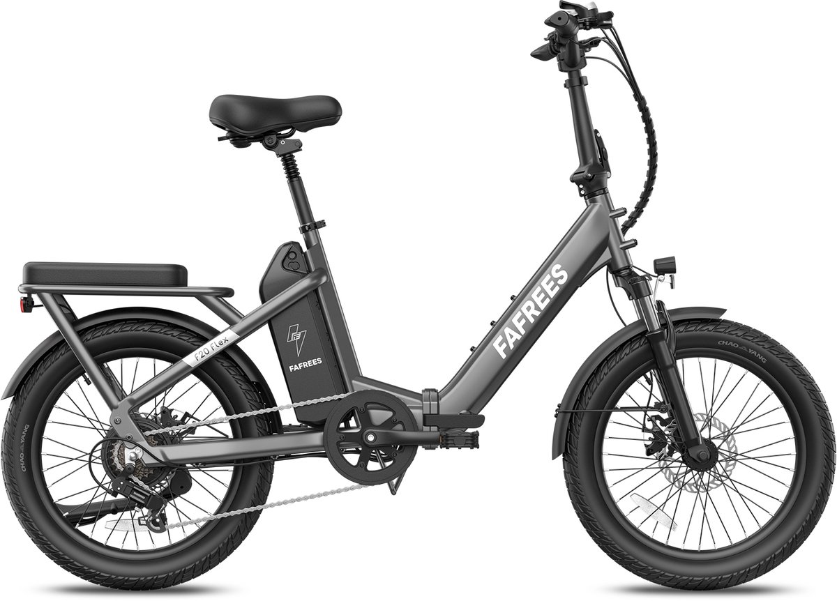 FAFAFREES F20 Flex 20'' Opvouwbare Elektrische Fiets – 36V 20Ah Accu, 100km Bereik, 7-Speed Shimano, Dubbel Geveerd, Torque Sensor – Zwart Fiets (elektrisch) kopen online