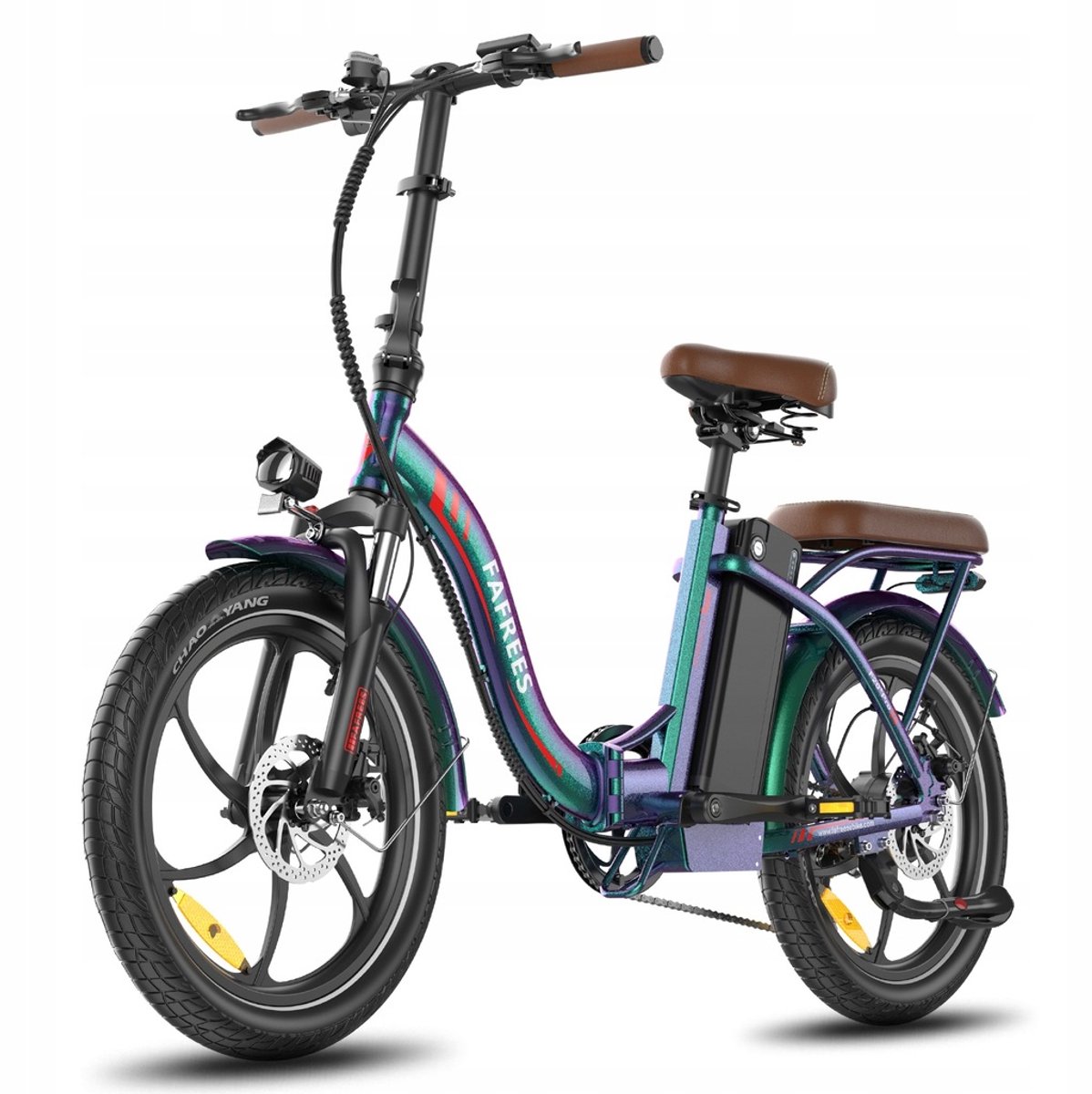 fafrees f20 pro opvouwbare elektrische fiets 36v 25ah accu 120km bereik 7 speed shimano 20 x3 0 banden groen