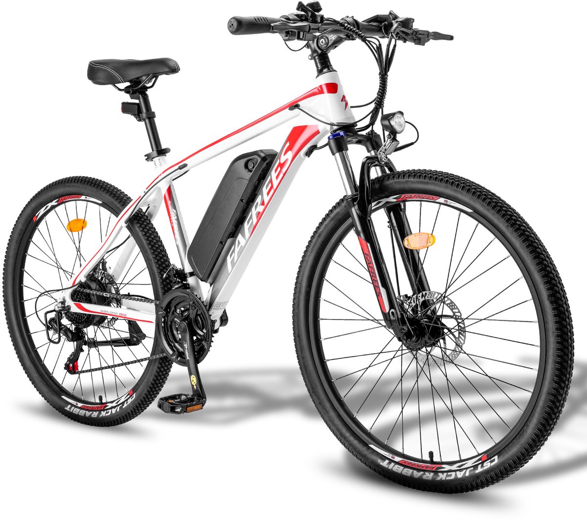 fafrees hailong one 26 inch elektrische fiets 250w borstelloze motor afneembare 36v 13ah lithium accu shimano 21 versnellingen met voorvering lcd display ip54