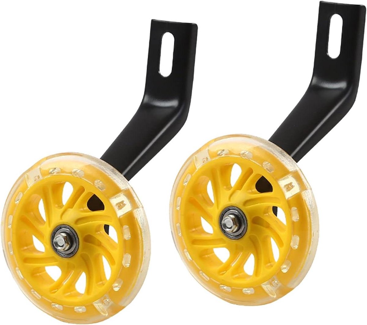Fiets Stabilisatoren - Hulpwielen Fiets - Kinderen Leren Fietsen - Verstelbare Steunwielen - 20 Inch Wielmaat - Geel Kinderfiets kopen online