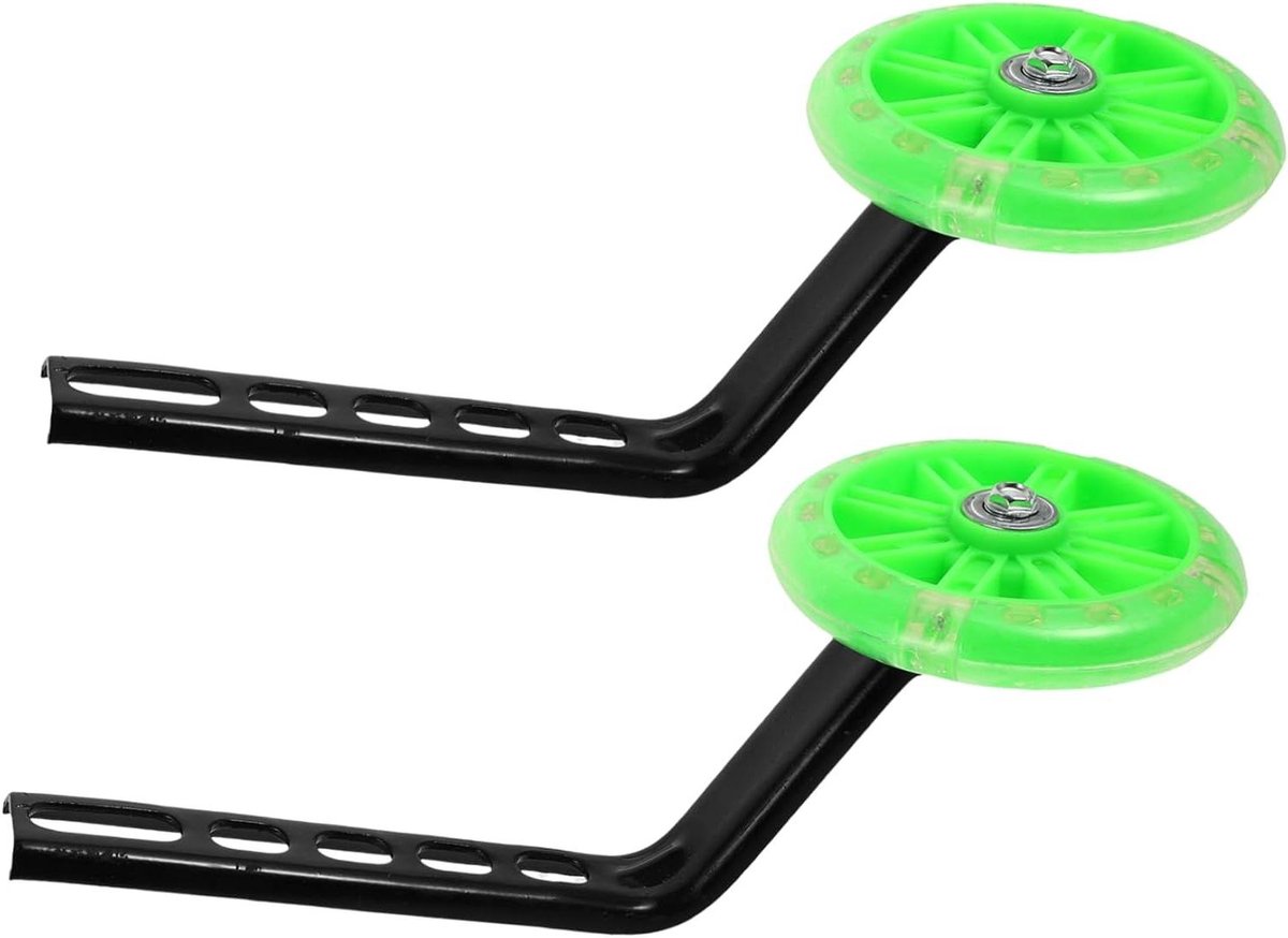 fietswieltjes kinderen zijwieltjes oefenwielen fiets leren stevige constructie 28 cm groen