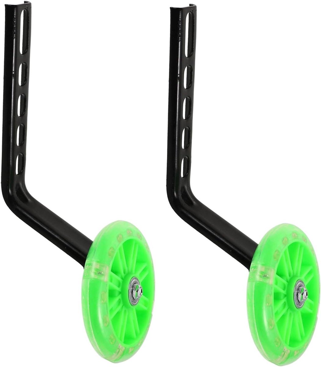 Fietszijwieltjes Kinderfiets - Hulpwielen Stabilisator - Leren Fietsen - Extra Stabiel Ontwerp - 28 x 10 x 10 cm - Groen Kinderfiets kopen online