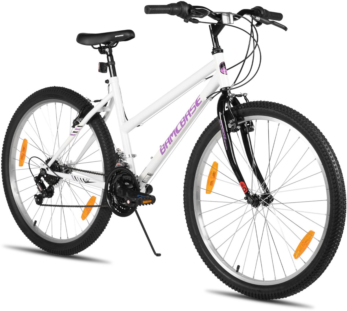 hiland mountainbike 24 inch meisjes dames mtb 18 versnellingen stevig staal v brakes