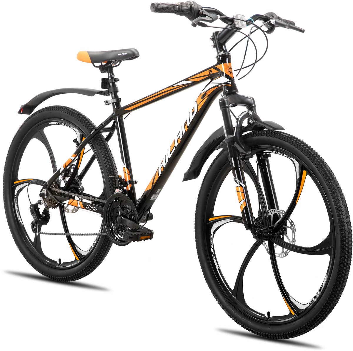 HILAND Mountainbike 26 inch - MTB met 3/6-Spaaks Stervelgen - 18 Versnellingen - Lichtgewicht Aluminium Frame - Dubbele Schijfremmen - Unisex Fiets kopen online