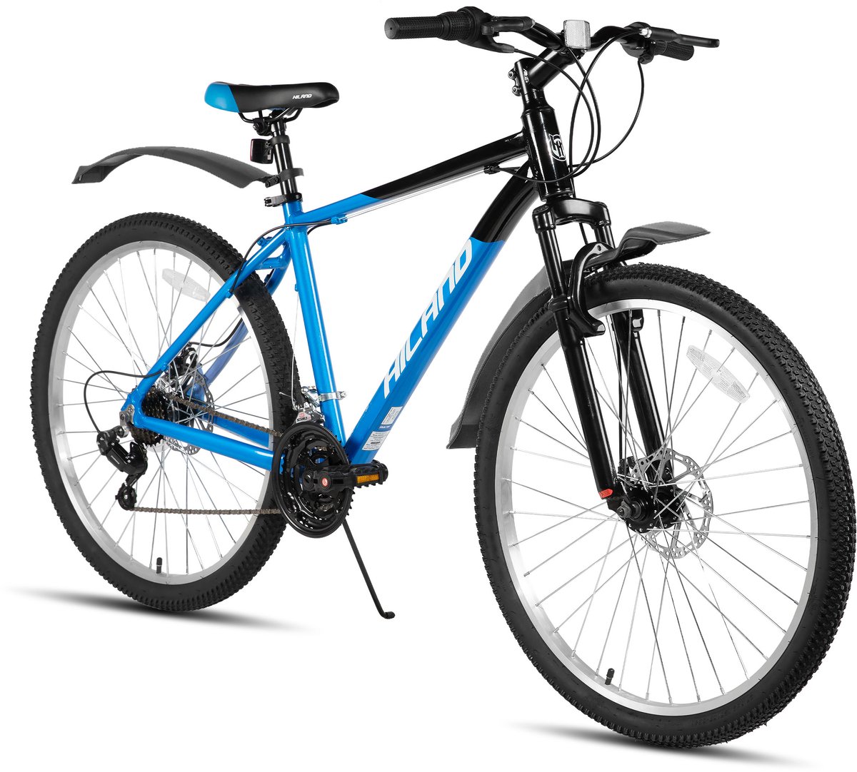 hiland mountainbike 29 inch 18 versnellingen mechanische schijfremmen verende voorvork mtb voor heren dames