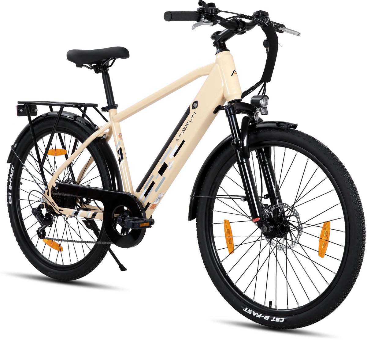 HILAND Rhythm elektrische stadsfiets - 26 inch - 250W motor - 50km actieradius - 36V 7.8Ah accu - Shimano 7-versnellingen - Unisex - Geel Fiets (elektrisch) kopen online