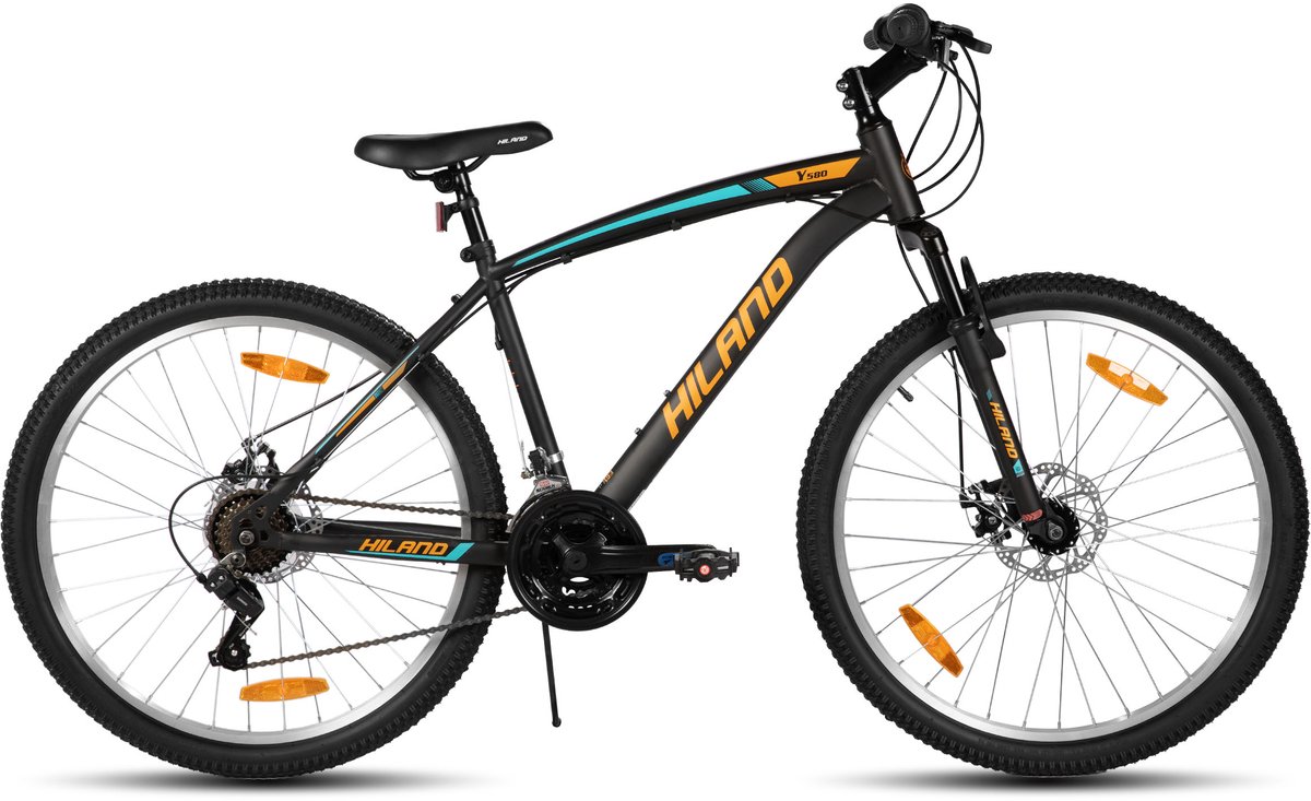 hiland ridge mountainbike 27 inch 18 versnellingen robuust stalen frame dubbele schijfremmen mtb voor heren dames